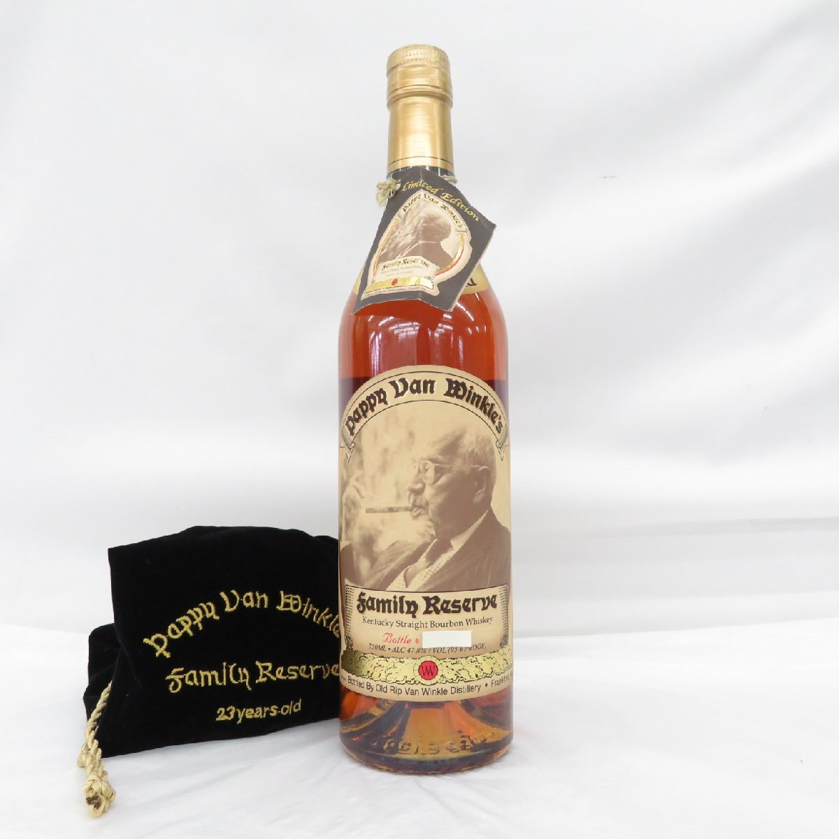 【未開栓】Pappy Van Winkle パピー ヴァン ウィンクル 23年 ウイスキー 750ml 47.8％ 布袋付 12151919 0806