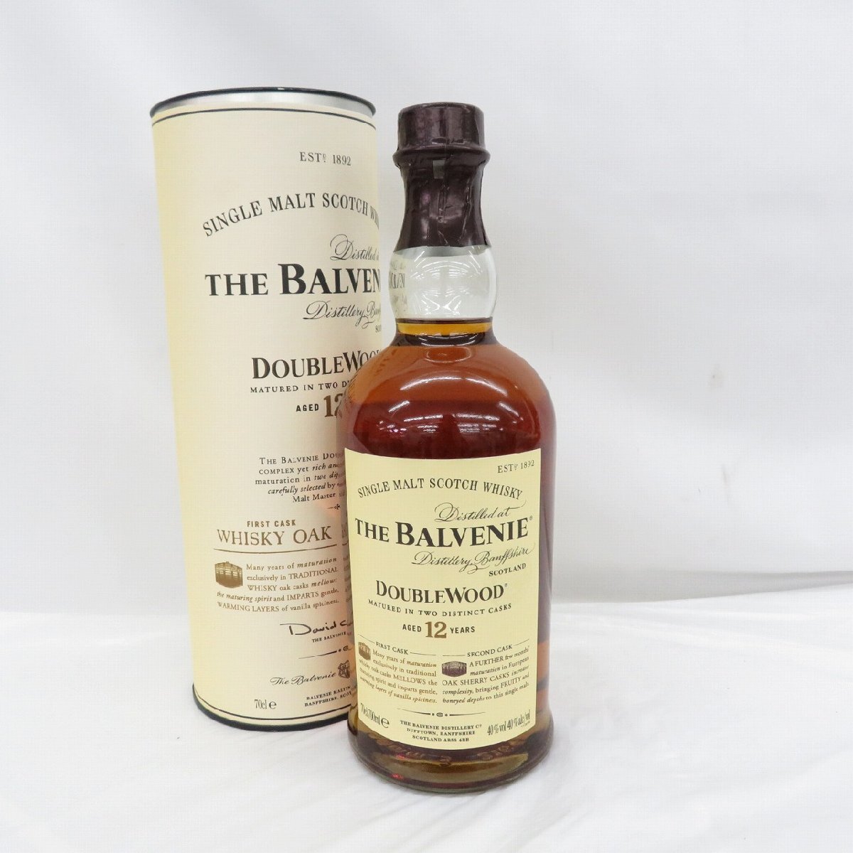【未開栓】THE BALVENIE ザ・バルヴェニー 12年 ダブルウッド ウイスキー 700ml 40％ 箱付 12137316 0806