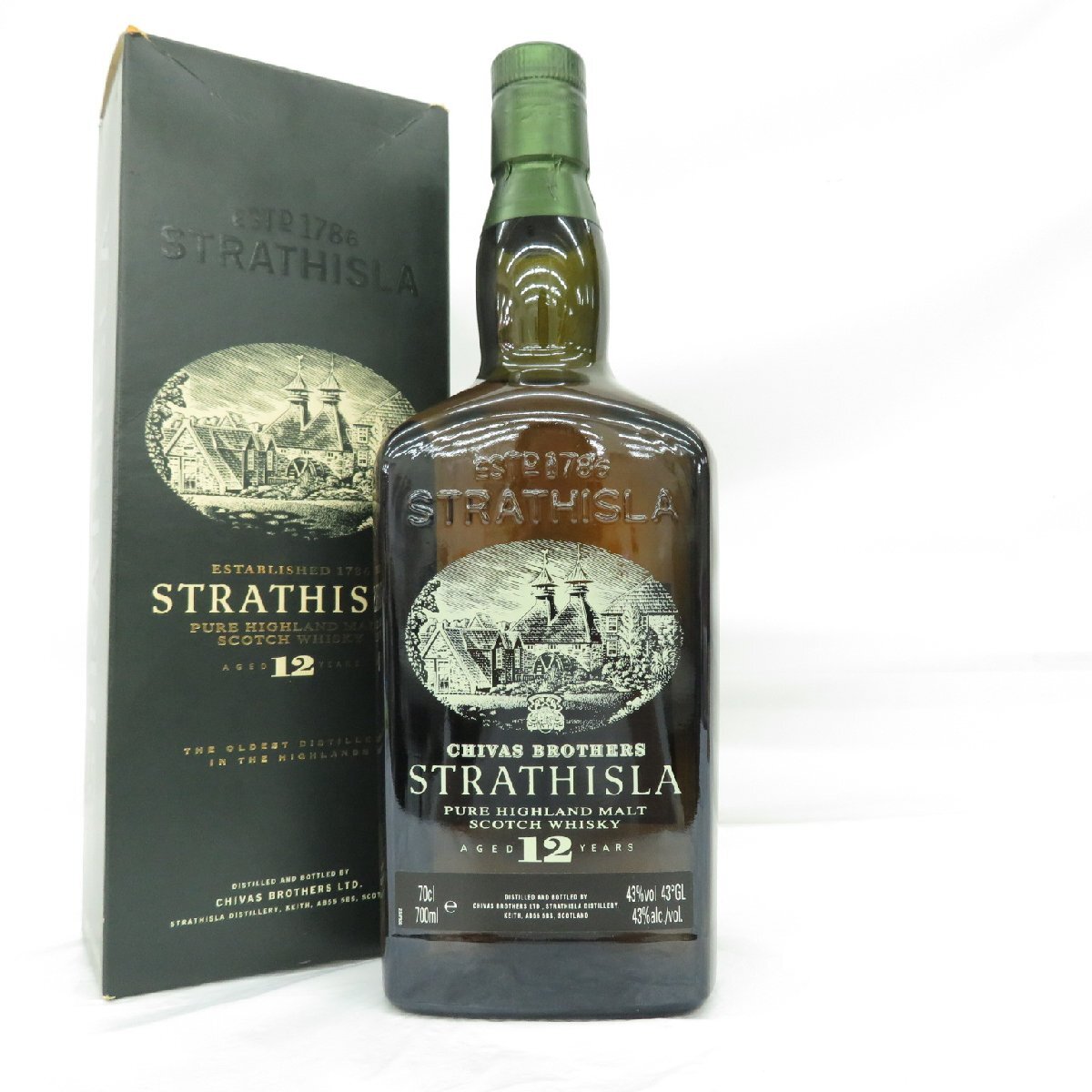 【未開栓】STRATHISLA ストラスアイラ 12年 ピュアハイランドモルト 旧ボトル ウイスキー 700ml 43％ 箱付 12148661 0811