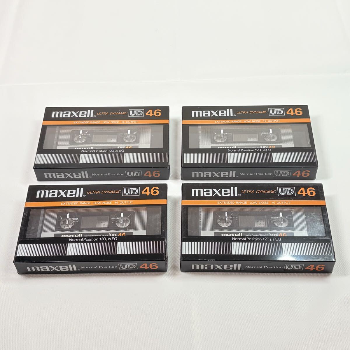 未開封品　maxell UD 46分 カセットテープ　4点まとめ　記録媒体　レトロ　当時物