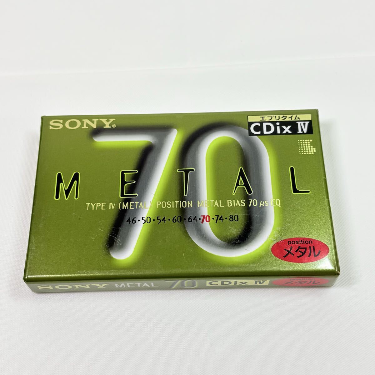 未開封品　SONY CDix IV 70分 METAL メタルカセットテープ　エブリタイム　記録媒体　レトロ　当時物