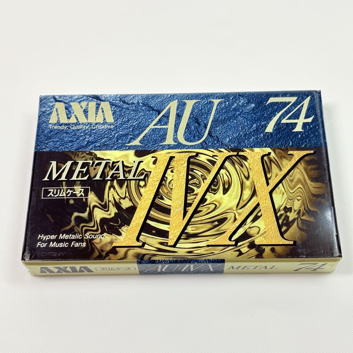 未開封品　AXIA AU 74 METAL メタルカセットテープ アクシアメタルカセットの頂点　記録媒体　レトロ　当時物