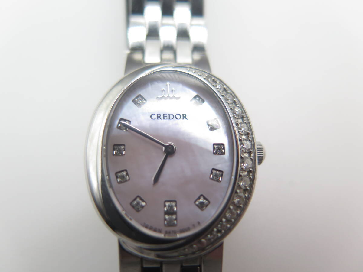 SEIKO/セイコー　クレドール　シグノ　ダイヤベゼル　クォーツ時計　レディース　腕時計　5A70-0BP0 