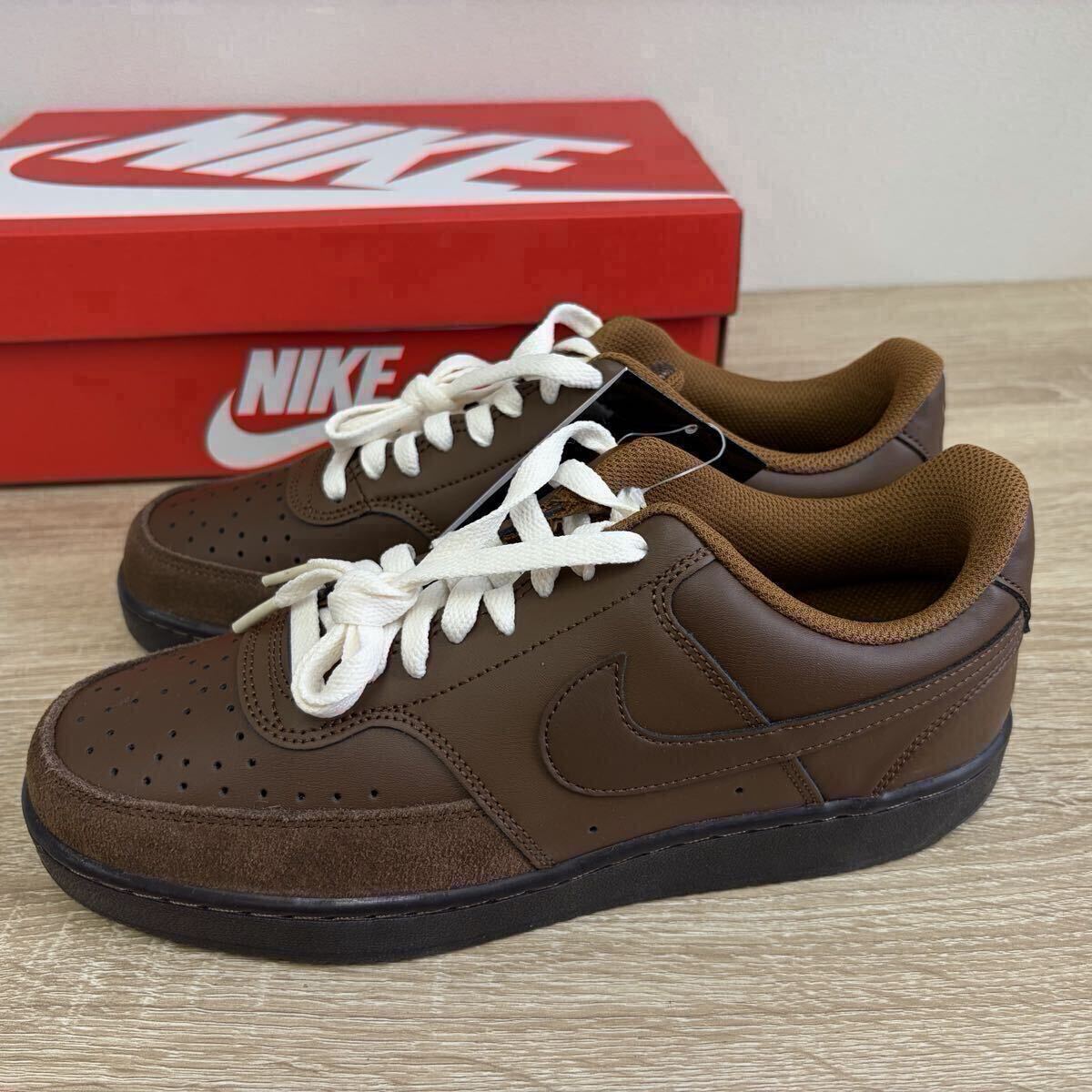 28.0cm 新品 ナイキ コート ビジョン ロー NIKE COURT VISION LO ブラウン スニーカー シューズ IO8749-299