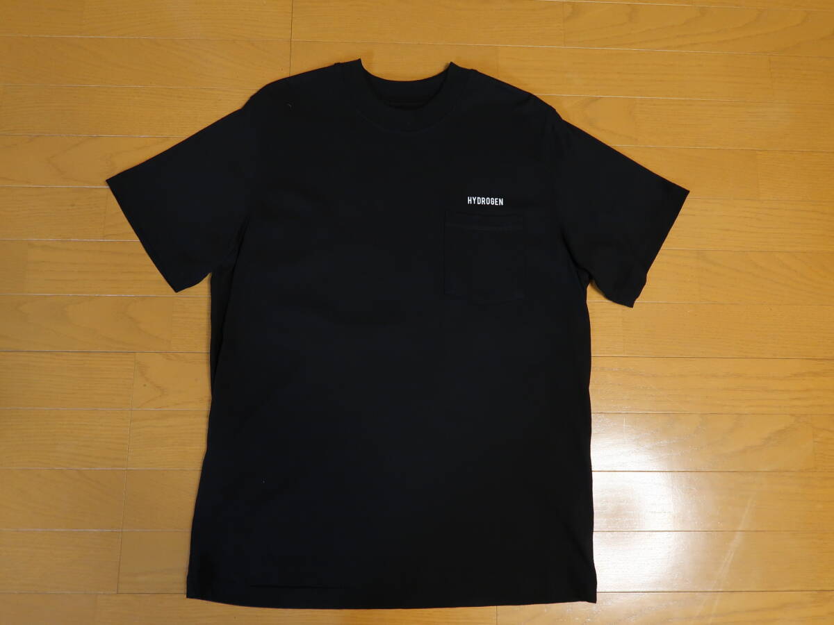 ☆HYDROGEN ポケットTシャツ　ブラック　L 美品 ハイドロゲン☆