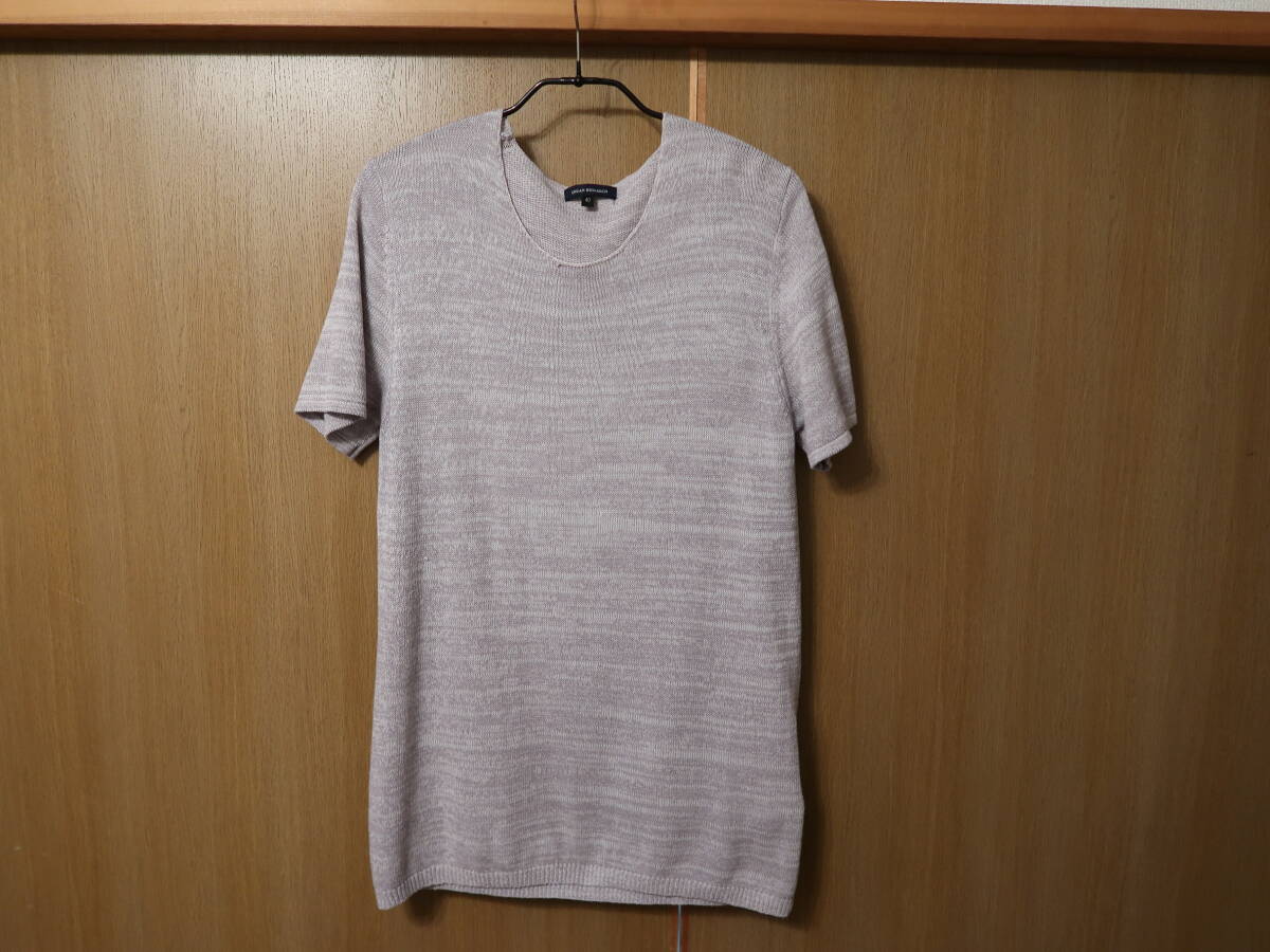 ☆URBAN RESEACH サマーニット　シャツ　40(L) ベージュ　半袖ニット　アーバンリサーチ　半袖　Tシャツ☆