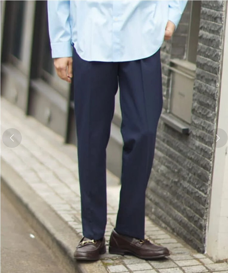 ☆URBAN RESEARCH ROSSO ハイパフォーマンス アーバン ストレートパンツ M ネイビー イージースラックス アーバンリサーチ ロッソ☆