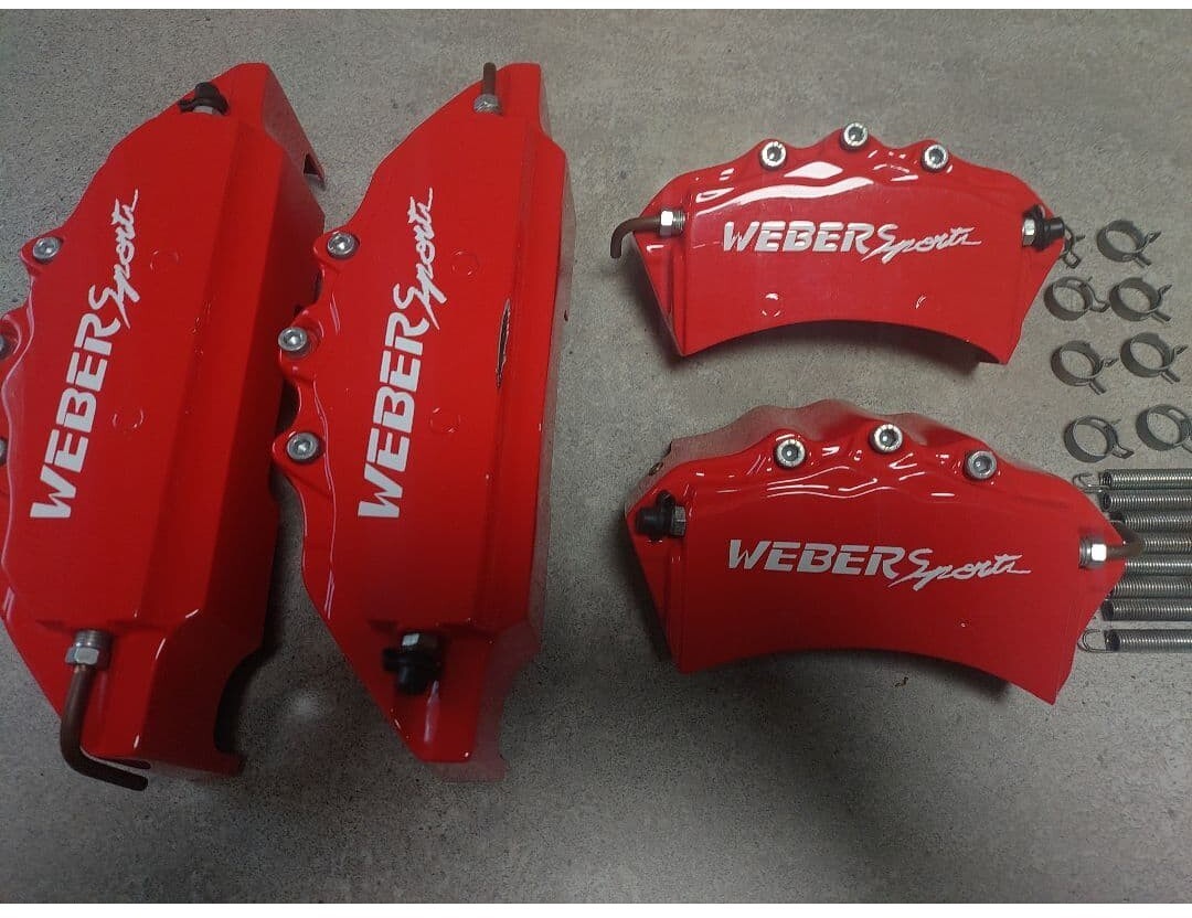 WEBER Sports キャリパーカバー レッド 4個セット　１台分セット　150　プラド　ウェーバースポーツ　ランクル