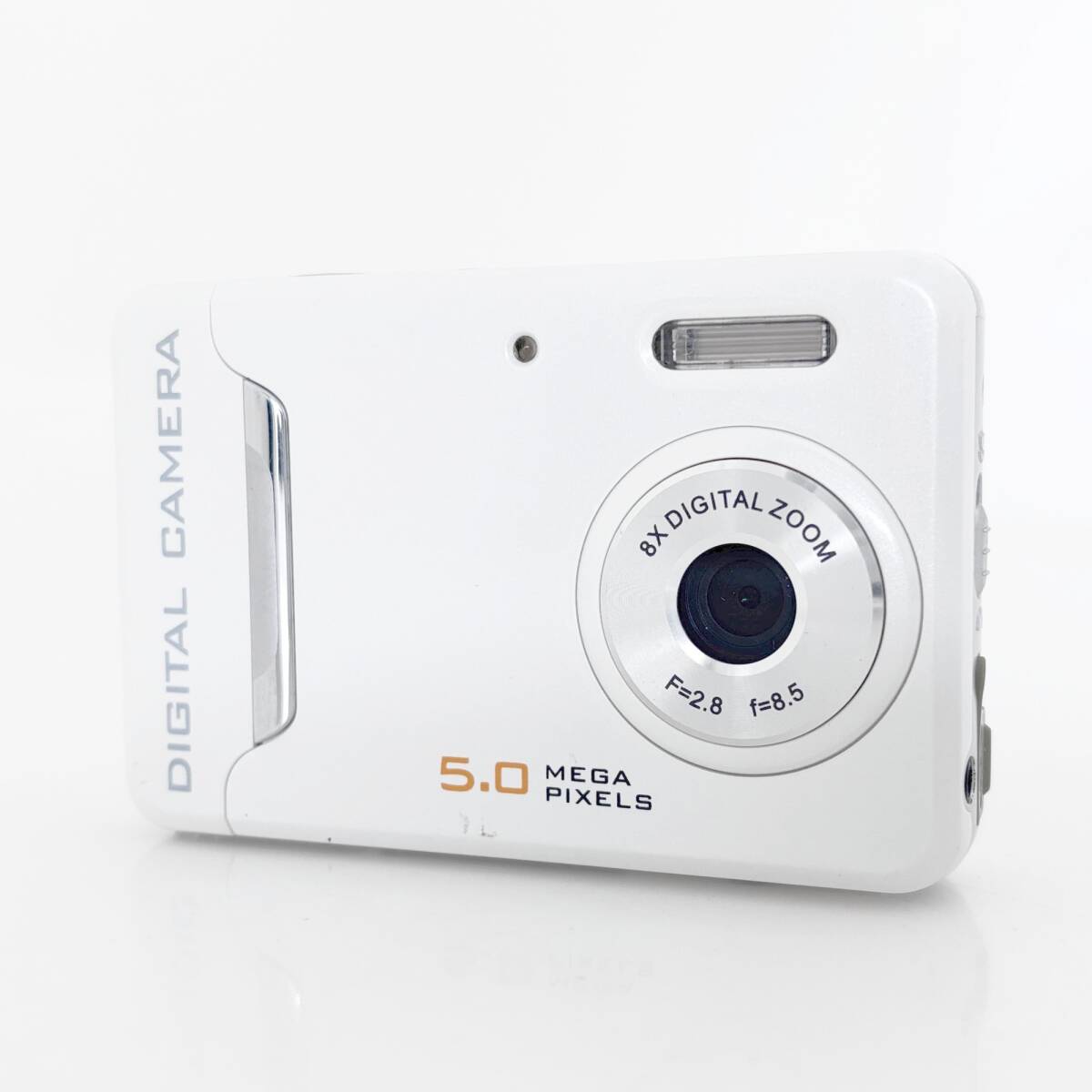 【デジタルカメラ】DIGITAL CAMERA ホワイト 5.0MEGA PIXELSコンパクトデジタルカメラ #U845