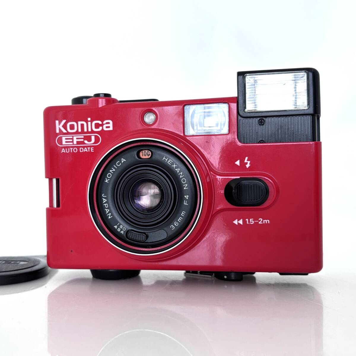 【コニカ】Konica EFJ レッド コンパクトフィルムカメラ #U811