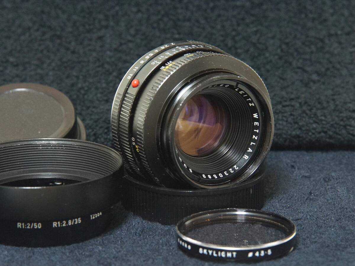 LEICA LEITZ WETZLAR SUMMICRON-R 1:2/50（１CAM）ズミクロンR50mmF2.0（初代１カム）【Operation Confirmed・動作確認済】