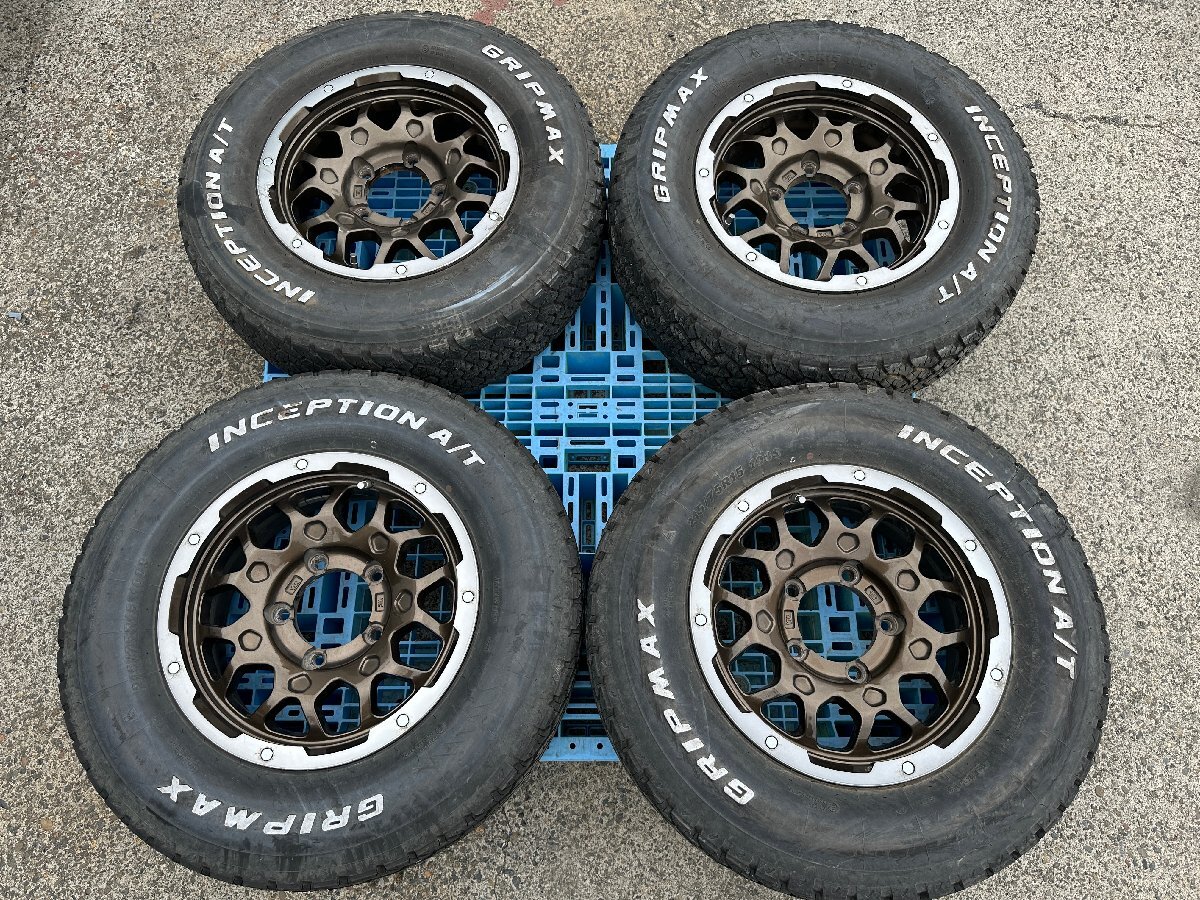 ジムニーシエラ エンジン JB74W 15インチ タイヤホイールセット 15×5.5J ET5 215/75R15 100S 4本セット　HM-138