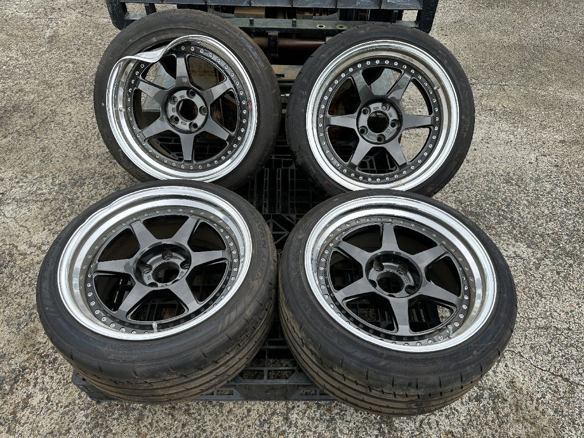 SSR Professor SP7 18インチ 18×9.5 +30 2本 18×10.5 +12 2本 5H PCD114.3 ヨコハマタイヤ24年製 235/40R18 2本 265/35R18 2本　HM-163