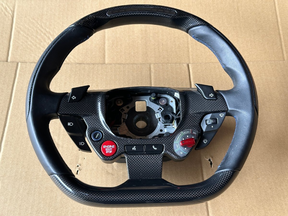フェラーリ Ferrari GTC4 LUSSO F151M ルッソ カーボンファイバーレザー ステアリングホイール HS-254