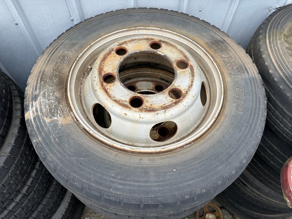 トラック ホイール 17.5×6.00 6穴 +127 タイヤおまけ 215/70R17.5 6本セット 直接引取歓迎　HM-177