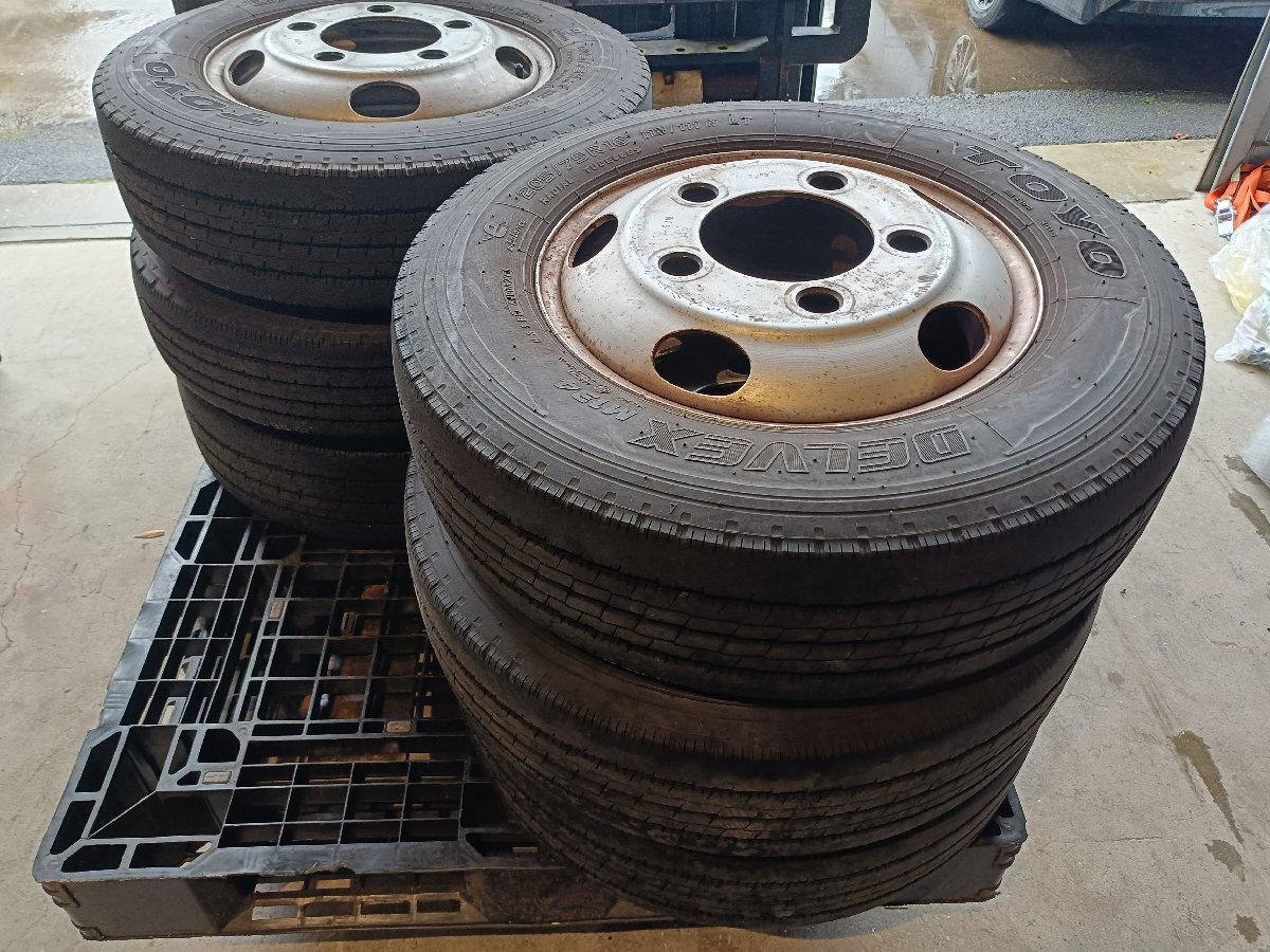 トヨタ　ダイナ　スチールホイール　TOPY　XAC　16×5.5K　115-8C　5穴　トラック用　6本セット　三菱　キャンター　ふそう　日産　HM-165