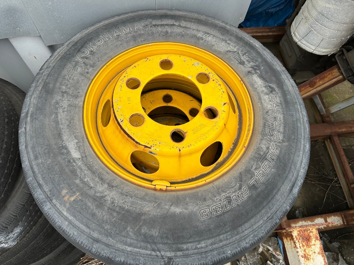 トラック ホイール 17.5×6.00 6穴 +135 タイヤおまけ 225/90R17.5 6本セット 直接引取歓迎　HM-178