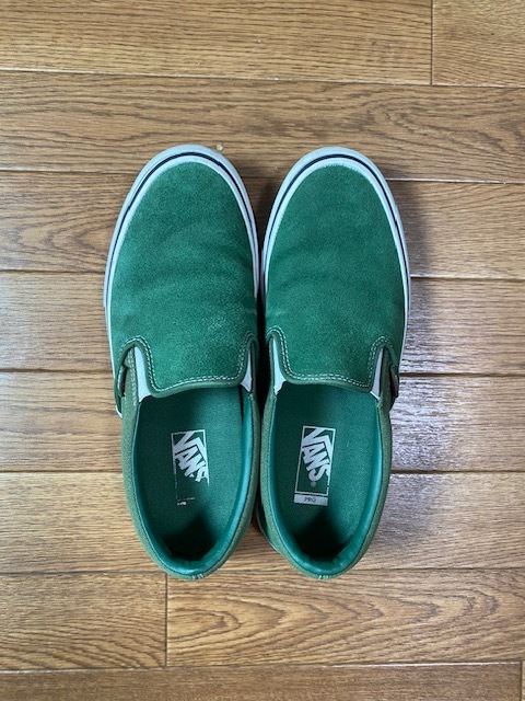 VANS SKATE SLIP ON バンズ スリッポン 緑スエード　 28.0 US10　中古