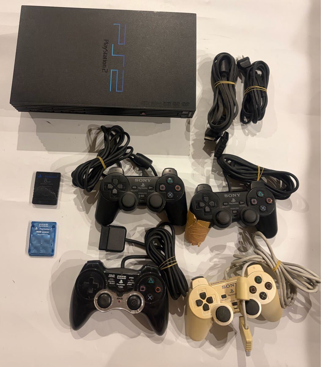 【ま532】通電確認済 SONY PlayStation2 SCPH-30000 ソニー プレイステーション2 コントローラー HORI 電源コード プレステ2 PS2