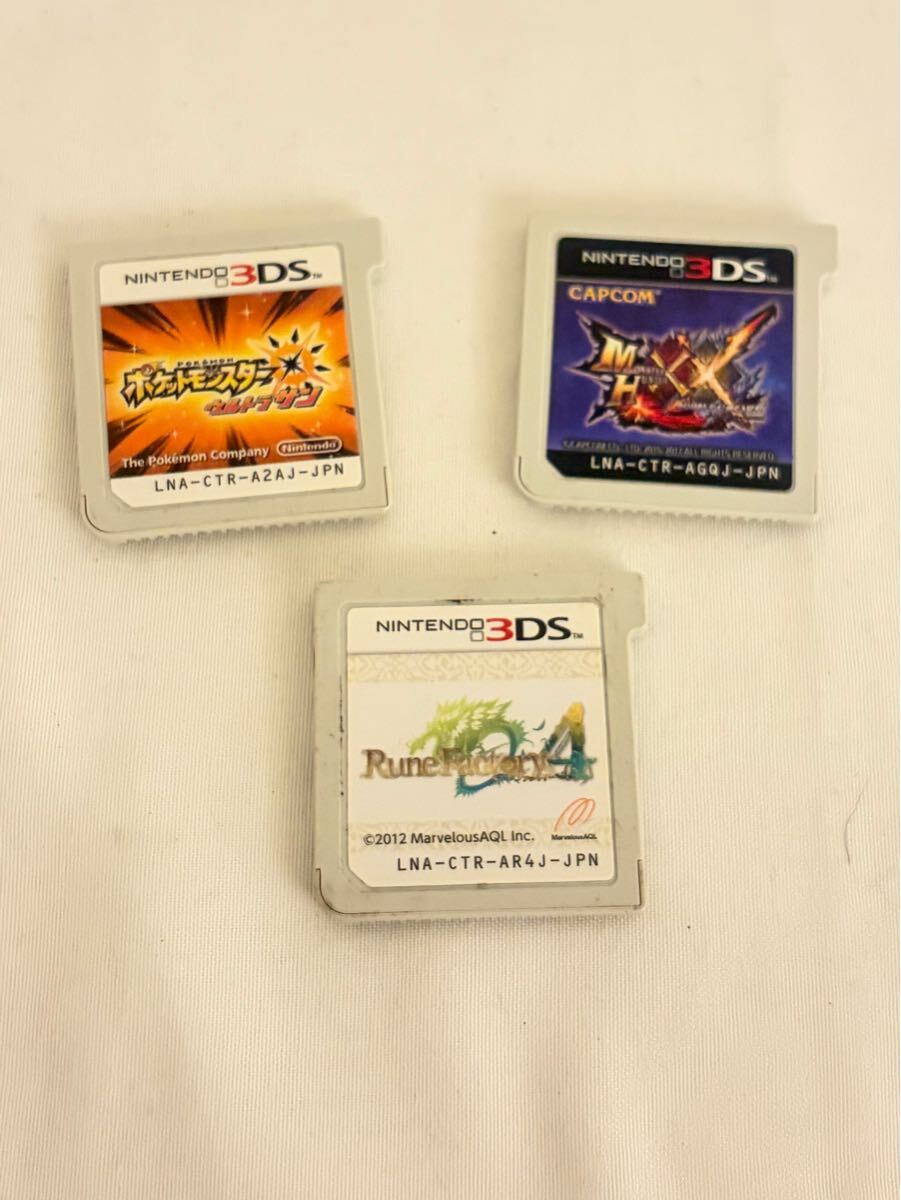 【ま590】Nintendo 3DS ポケットモンスター ウルトラサン モンスターハンター ダブルクロス Rune Factory4 ポケモン モンハン 任天堂