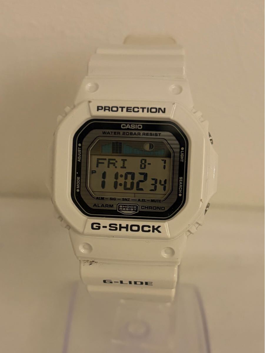 【ま577】★稼働品★ CASIO G-SHOCK GLX-5600 白 カシオ Gショック ホワイト 腕時計 G-LIDE