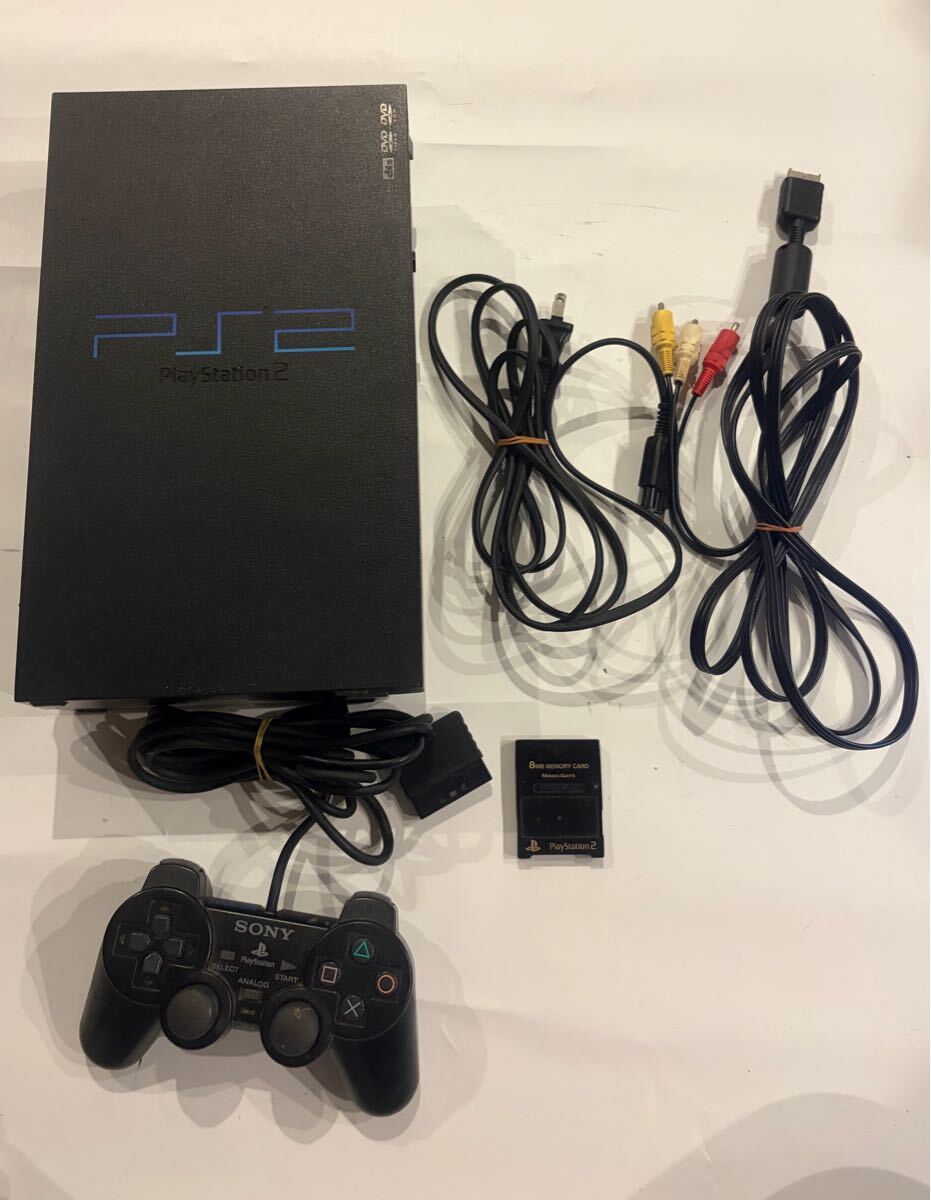 【ま534】通電確認済 SONY PlayStation2 SCPH-35000 ソニー プレイステーション2 コントローラー 電源コード AVケーブル プレステ2 PS2
