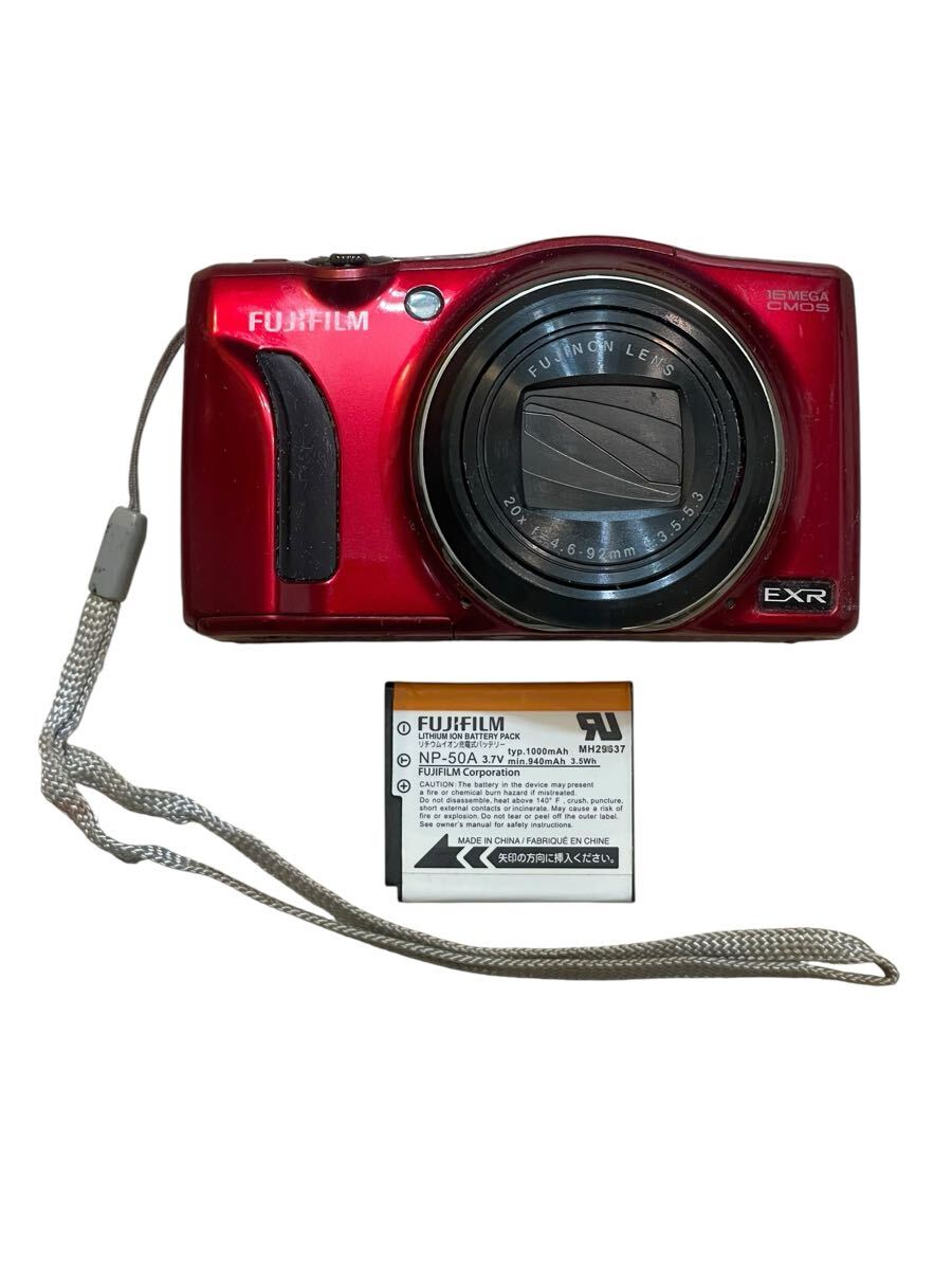 FUJIFILM FinePix F800EXR レッド　富士フィルム　コンパクトデジタルカメラ　バッテリー付き　動作確認済み 