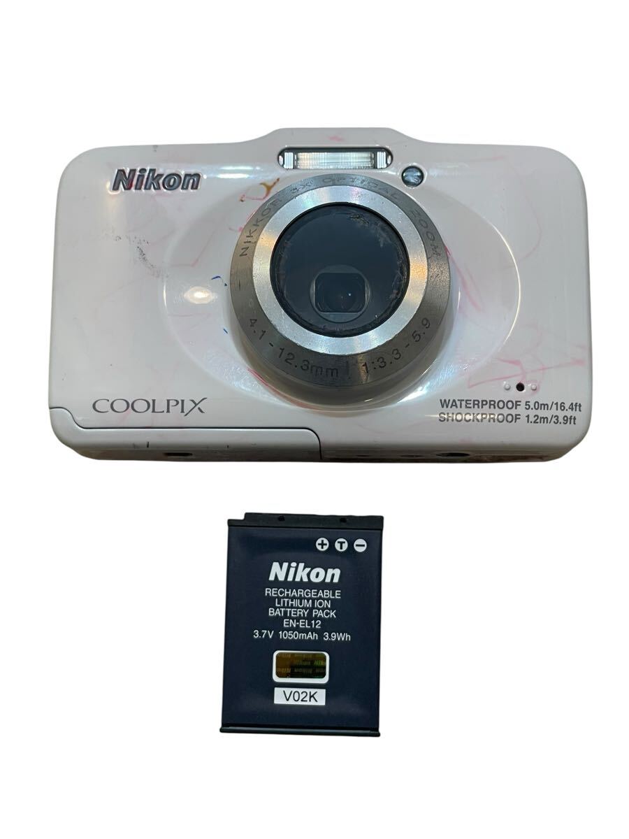 Nikon COOLPIX S31 ホワイト　ニコン　コンパクトデジタルカメラ　バッテリー付き　動作確認済み