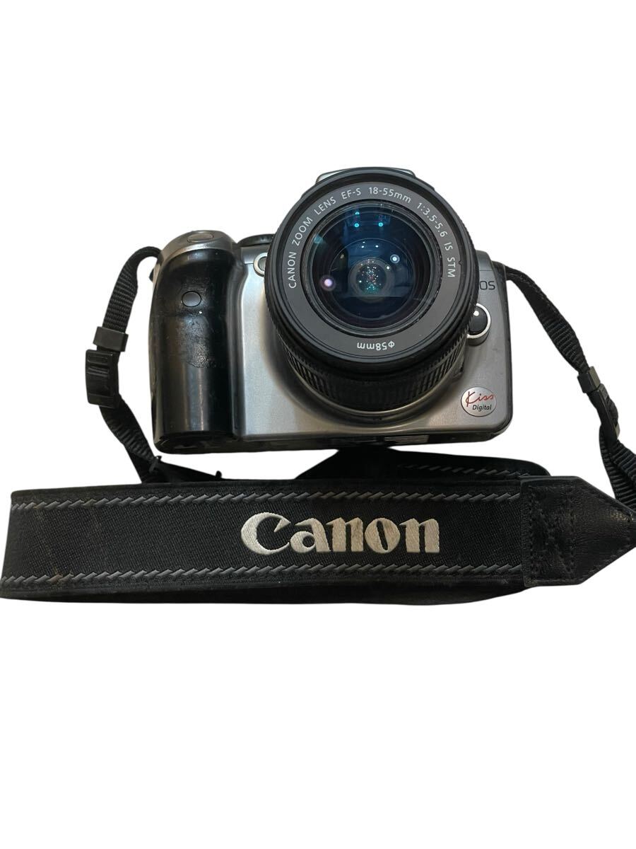 Canon EOS Kiss Digital シルバー　キャノン　EF-S 18-55mm F3.5-5.6 IS STM 一眼レフ　コンパクトデジタルカメラ　レンズ付