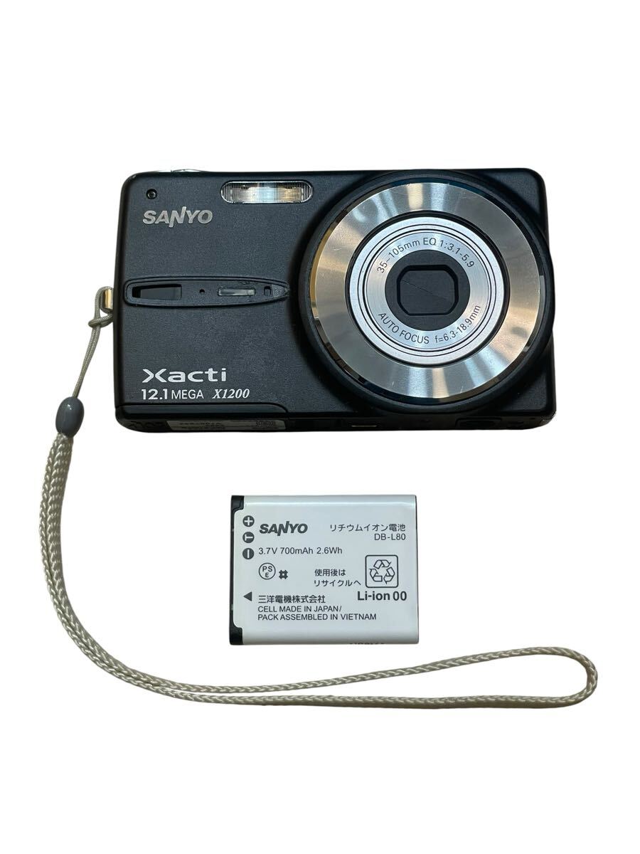 SANYO Xacti DSC X1200 ブラック　三洋電機　コンパクトデジタルカメラ　バッテリー付き　動作確認済み