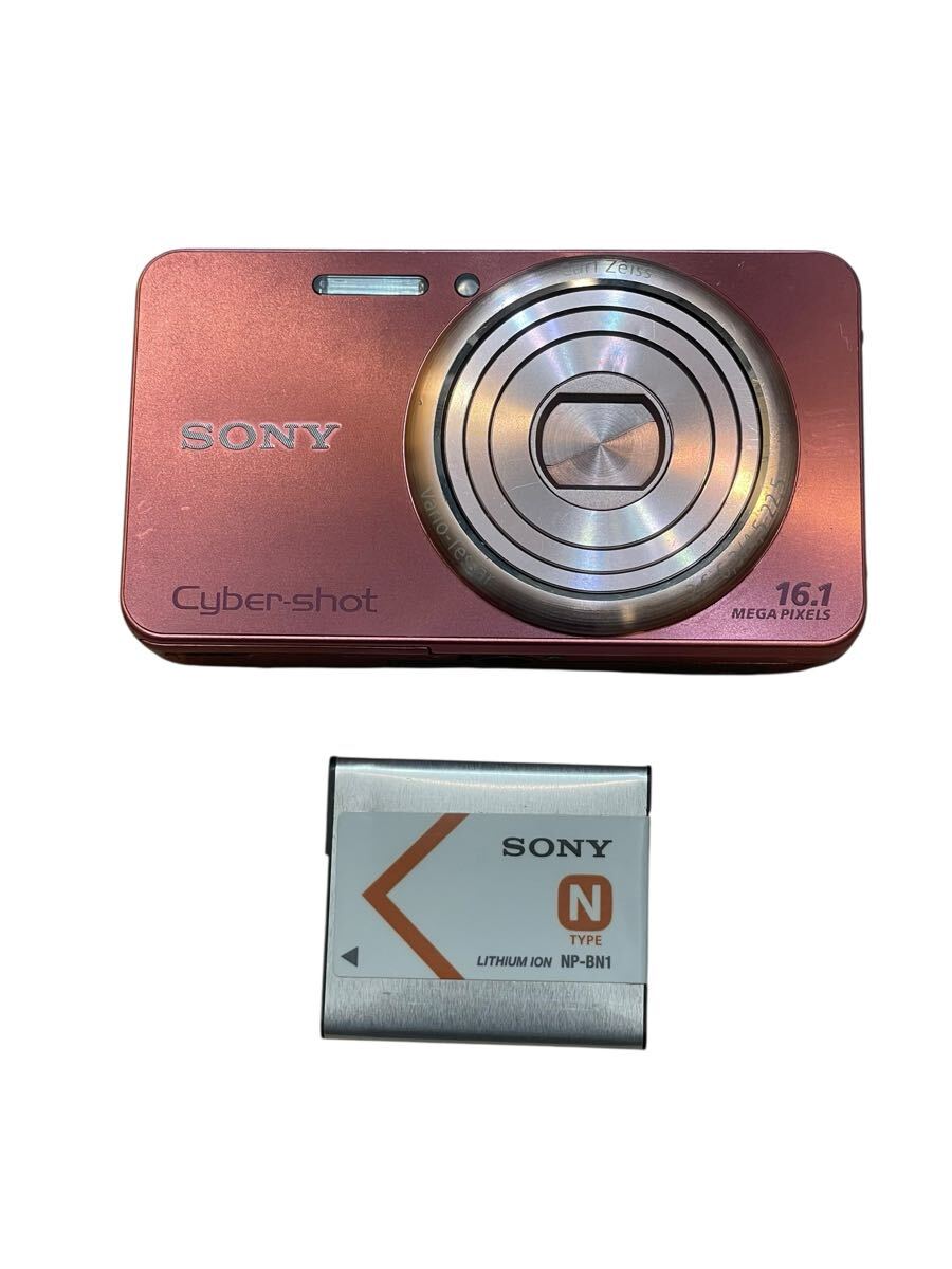 SONY DSC W570 ピンクローズ　ソニー　コンパクトデジタルカメラ　バッテリー付き