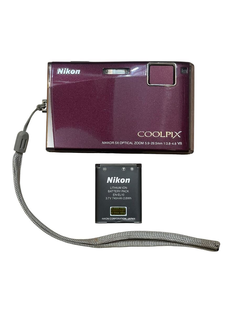 Nikon COOLPIX S60 ワインレッド　ニコン　コンパクトデジタルカメラ　バッテリー付き