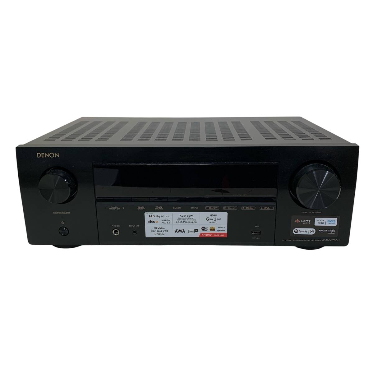 C217　デノン（Denon）　7.2ch AVサラウンドレシーバー「AVR-X1700H」 美品