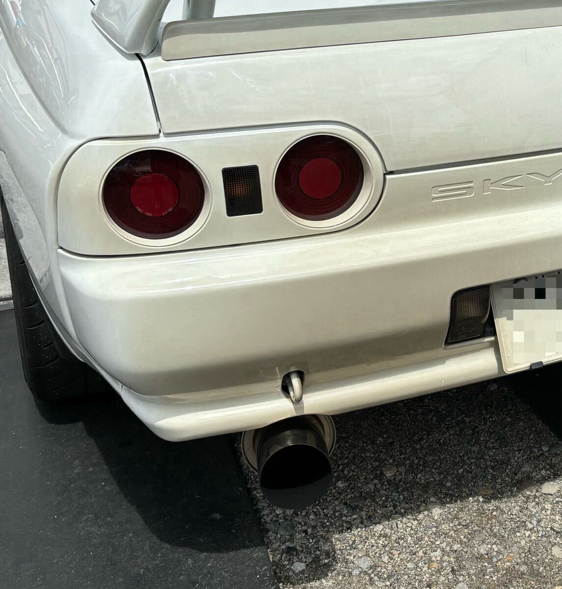 スカイラインGT-R BNR32 トラスト80パイ　出口115パイ　ステンレスマフラー　当時物　程度良好　
