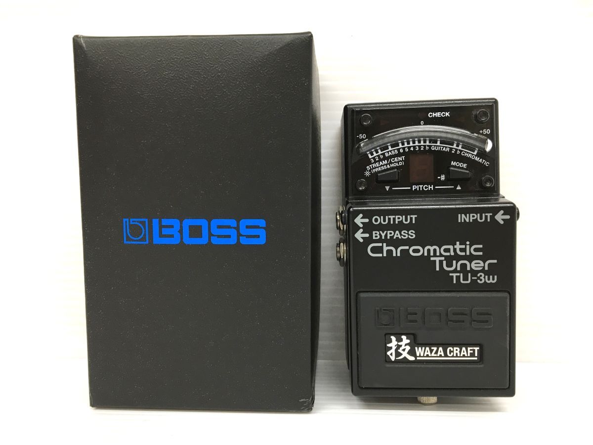 K21-952-088【美品/送料無料】BOSS ボス TU-3W WAZA 技 CRAFT Chromatic Tuner ペダルチューナー ※動作OK