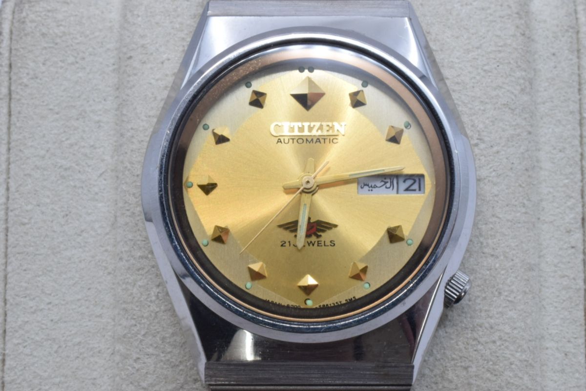 【99-2607-99-17】 CITIZEN シチズン 21 ジュエル オートマチック 4-2038908K メンズ 腕時計 20201137