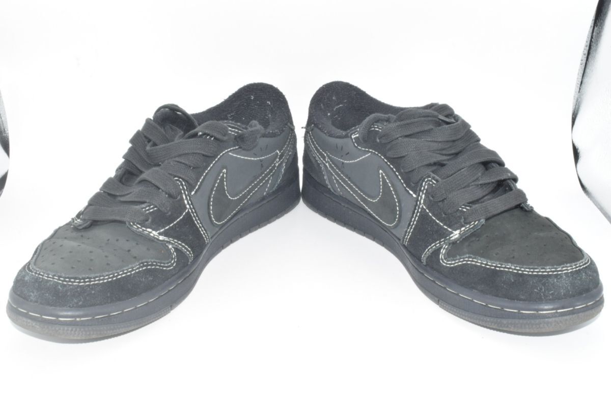 【6-2607-24-48】 Nike ナイキ Travis Scott トラヴィス・スコット Air Jordan 1 Low OG SP Black Phantom DM7866-001