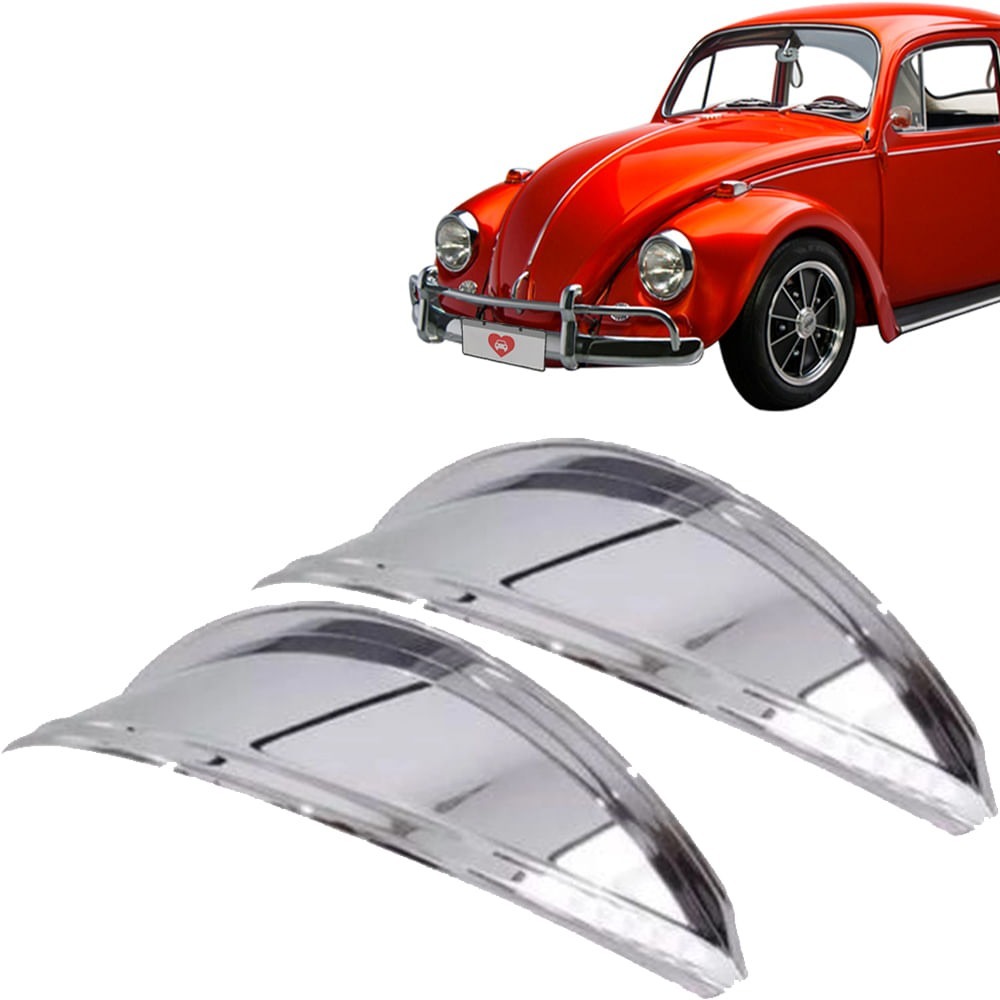 空冷VW アイブロー まつ毛 まぶた ヘッドライトバイザー プレーン 小幅 ステンレス製 VWワーゲン 2個セット ペア ビートル T1 T2 バス