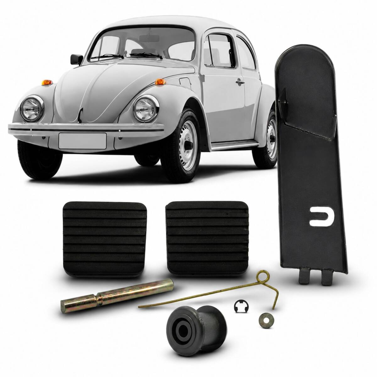 メタル スチール アクセル ペダル 修理キット ブレーキ クラッチ ゴム パッド 2個セット 空冷VW ワーゲン T1 ビートル T2 バス T3 ギア
