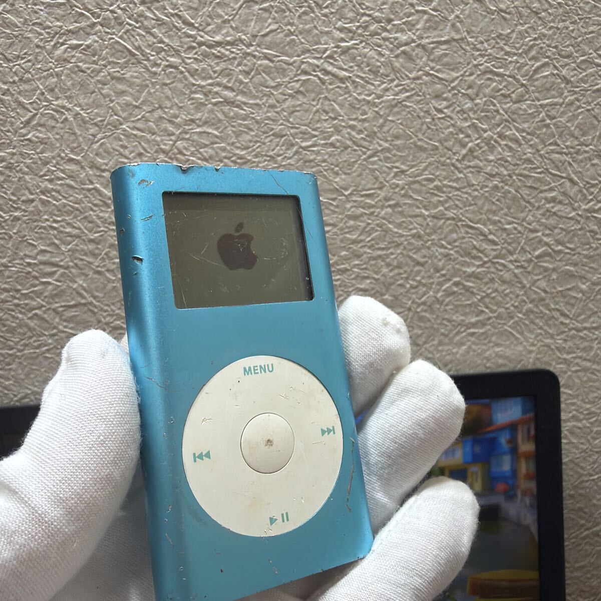 Apple iPod mini A1051 ブルー　通電済み　起動エラー　現状品