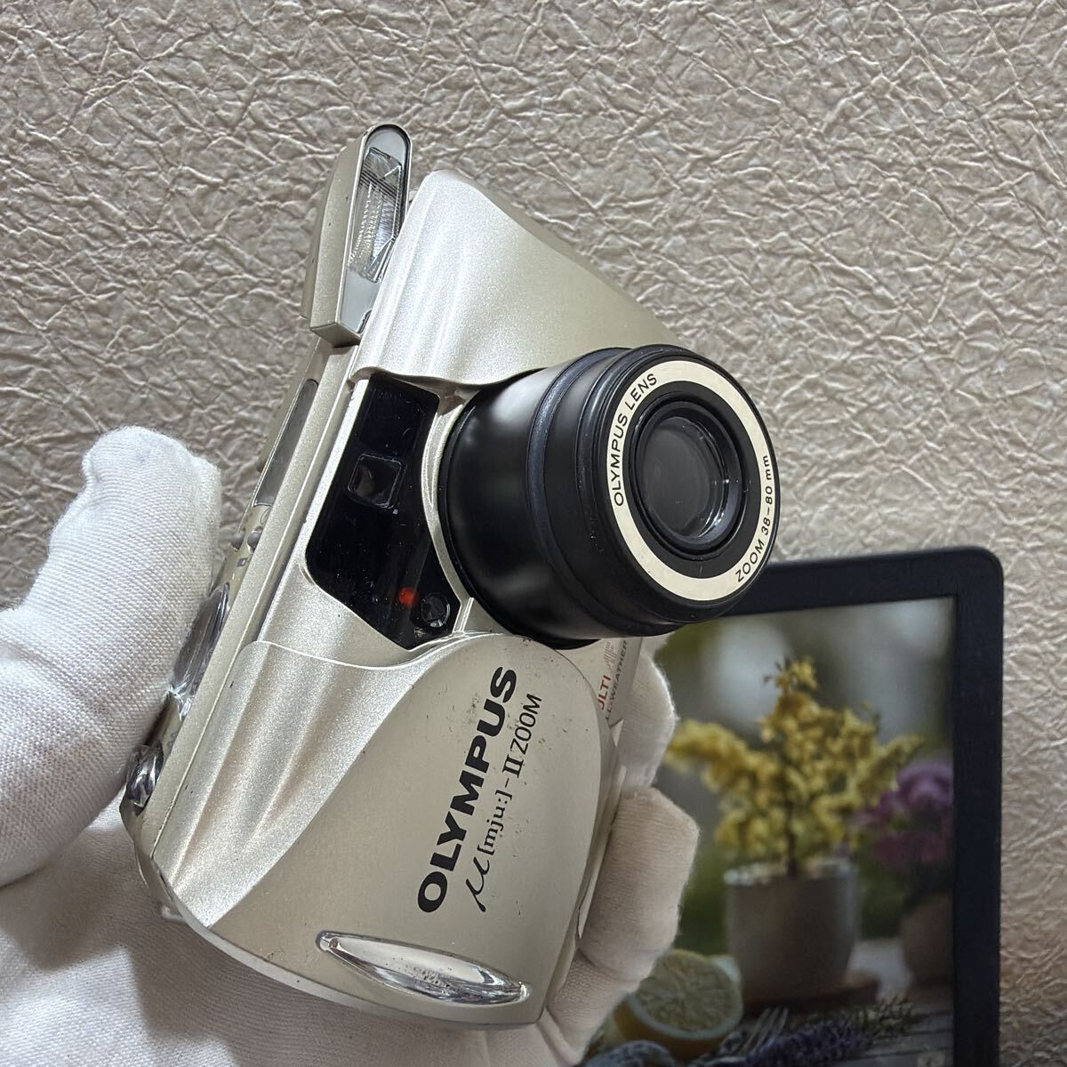 OLYMPUS オリンパスμ ii ZOOM フィルムカメラ　通電　シャッター　ズーム　フラッシュ確認済み