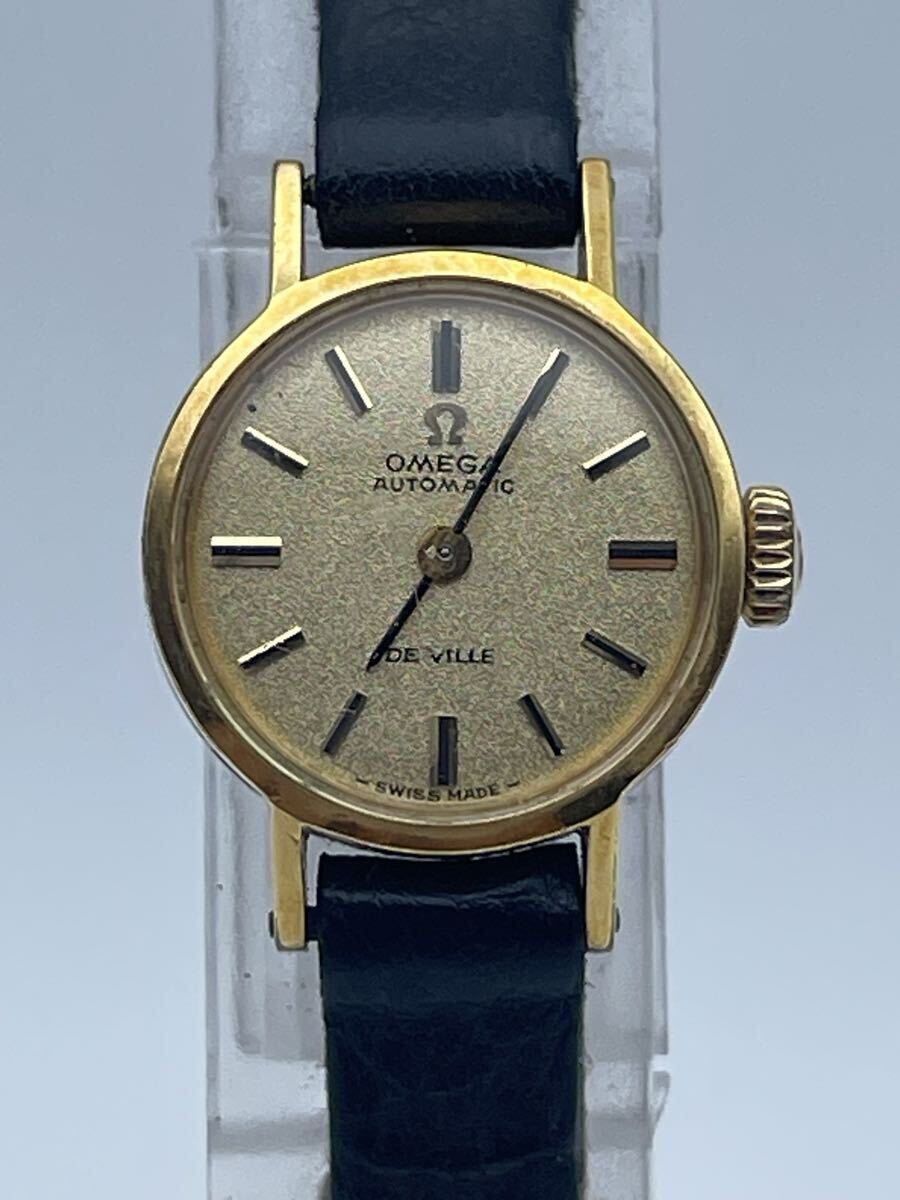 1円~【稼働】希少 レア OMEGA オメガ De Ville デビル AUTOMATIC 自動巻き ゴールド レディース 腕時計 アンティーク ヴィンテージ