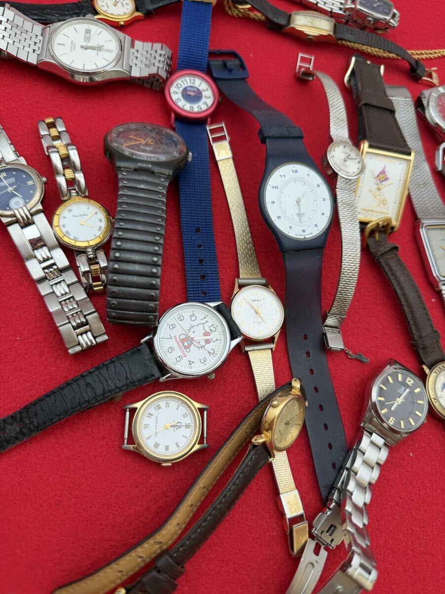 ★腕時計 約27点 まとめ SEIKO CITIZEN Swatch GUESS Pierre Cardin Coca-Cola 他 メンズ レディース ジャンク