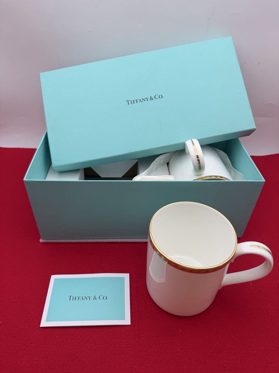 ★TIFFANY&Co. ティファニー Gold Band ゴールドバンド マグカップ ペア 2客 1996 箱付 食器　未使用