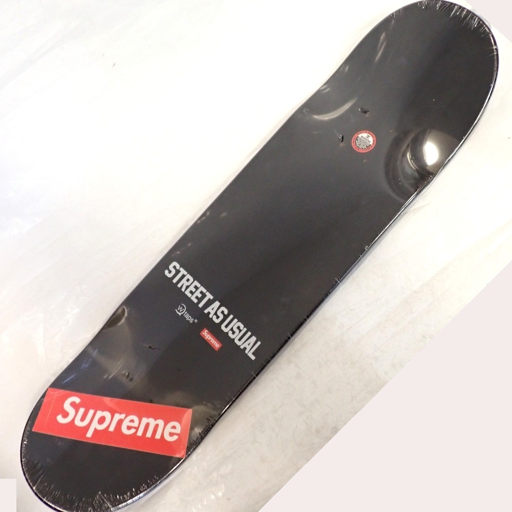 Th1017641 シュプリーム × ダブルタップス Supreme × WTAPS コラボ スケートボード STREET AS USUAL Sic'em! ブラック 未使用