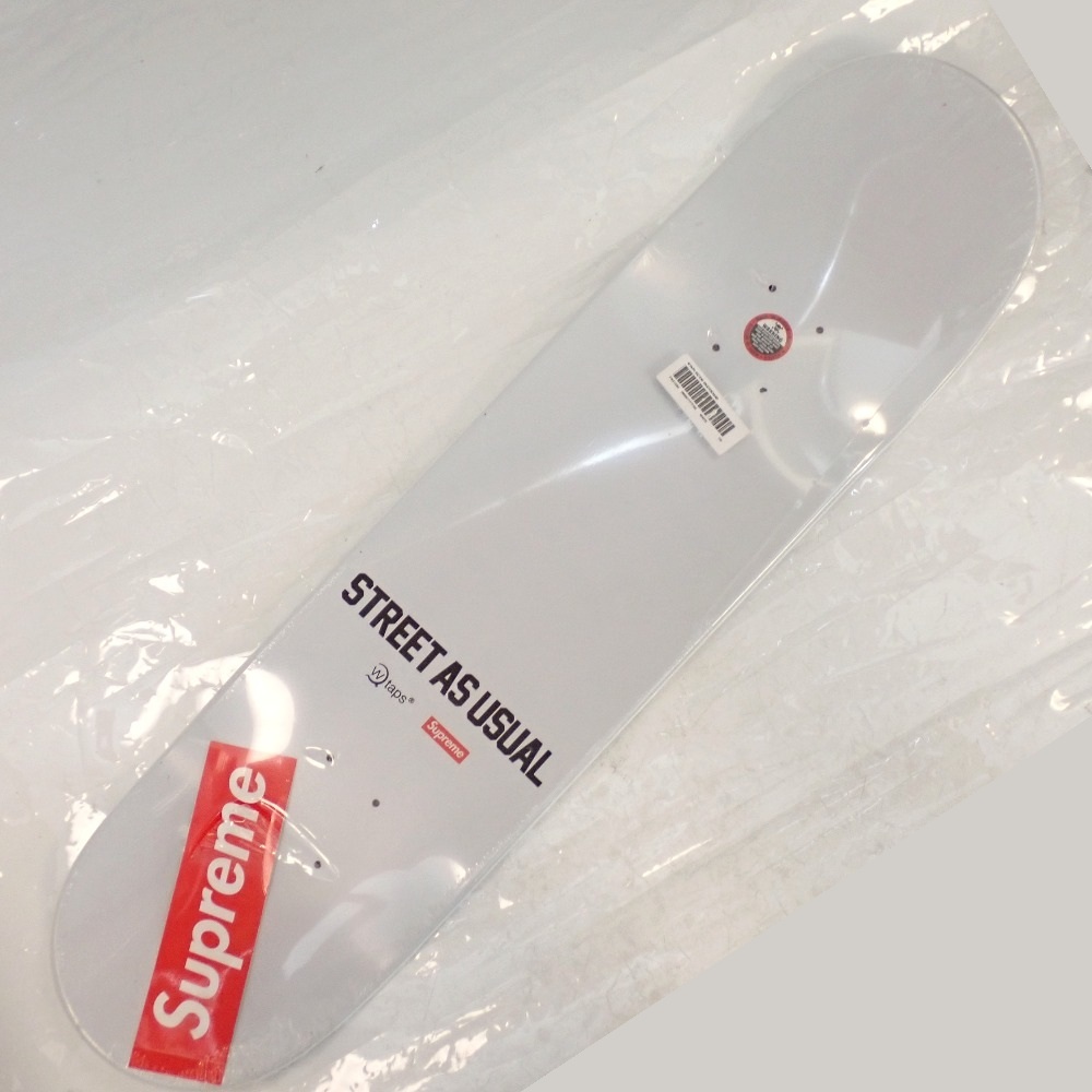 Th1017642 シュプリーム × ダブルタップス Supreme × WTAPS コラボ スケートボード STREET AS USUAL Sic'em! ホワイト 未使用