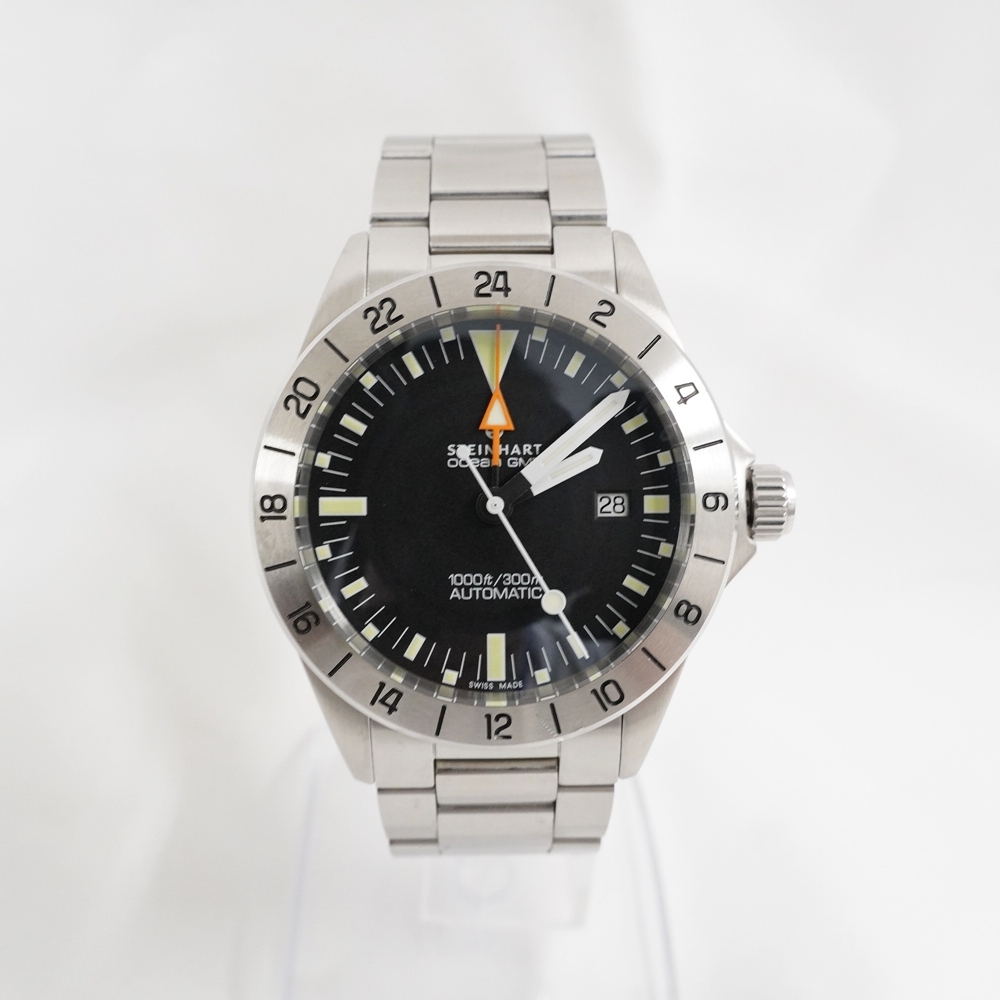 Ts810737 STEIN HART 腕時計 OCEAN VINTAGE GMT オーシャンヴィンテージ 103-0270 黒文字盤 メンズ ステインハート 中古