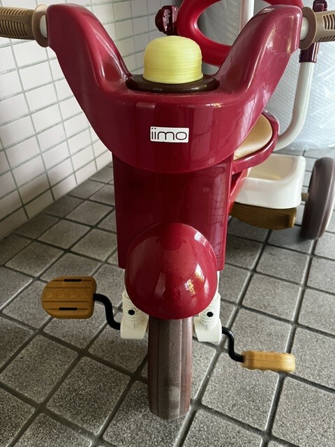 iimo 折りたたみ 三輪車 手押し 子供 トレーニング 赤 中古 現状品 画像の通り