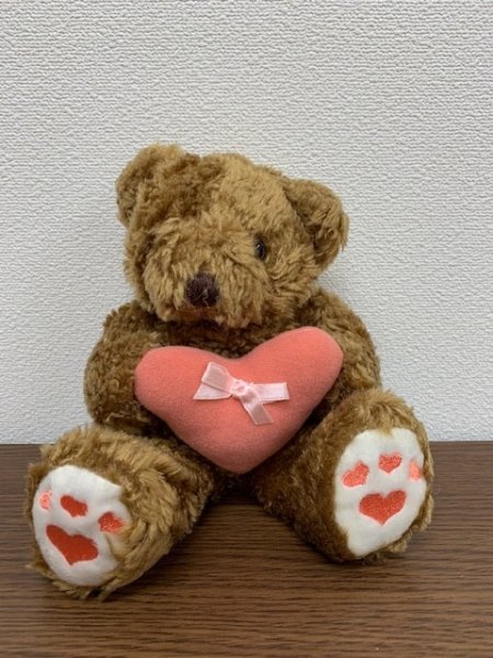 ぬいぐるみ マスコット 熊 ベアー ベア くま クマ ハート おもちゃ ディスプレイ インテリア 子供 おもちゃ 非売品 未使用 新品 ②