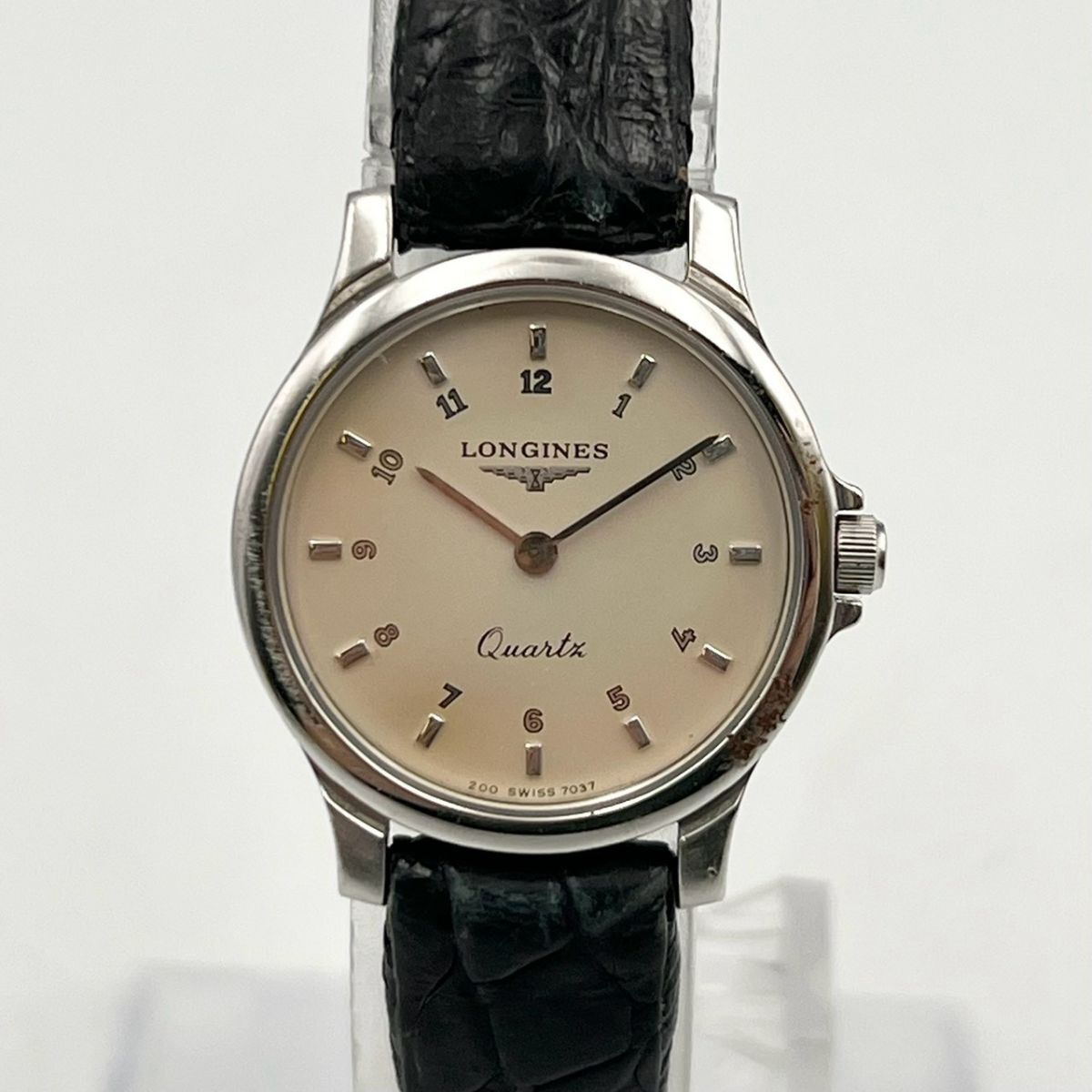 DGi151D060 LONGINES 7037 ロンジン 腕時計 アイボリー文字盤 クォーツ 2針 レディース ヴィンテージ
